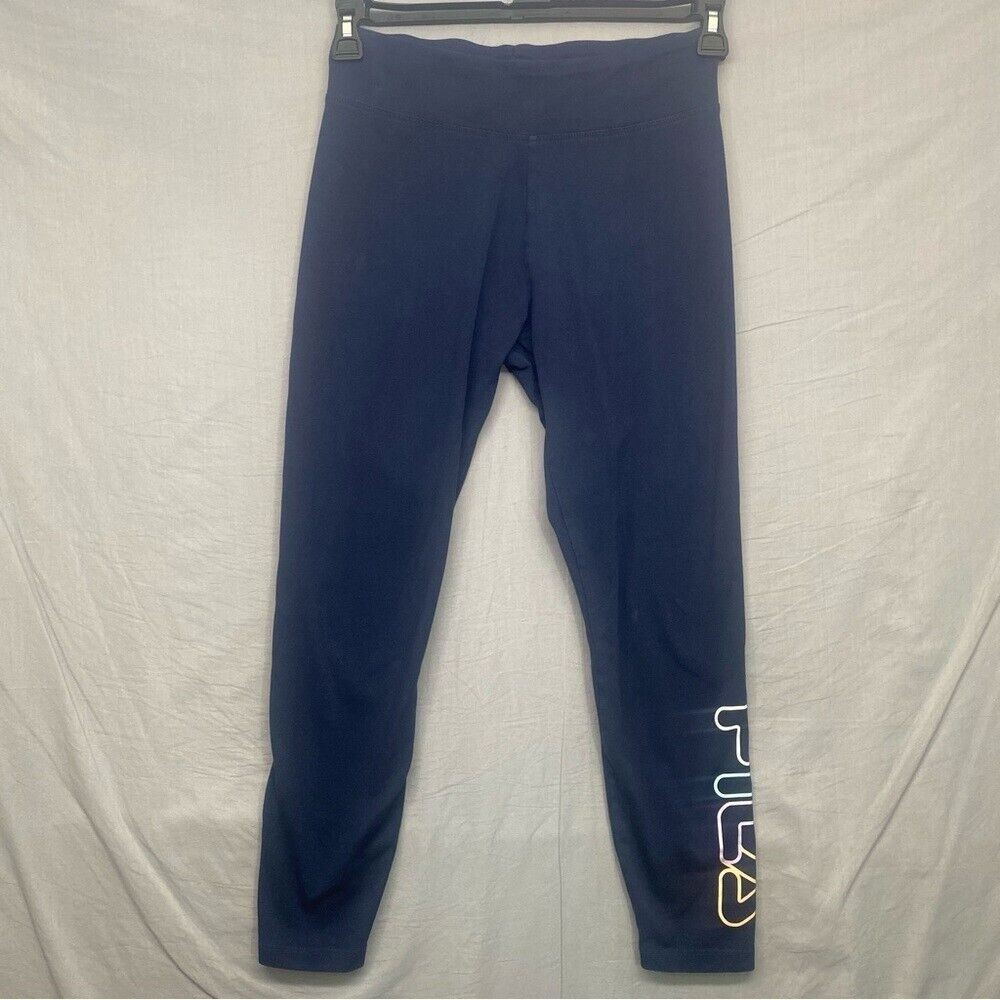 Fila Leggings Logo on Pant‎ Leg Blue Women Size | M